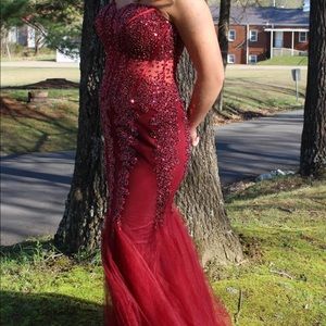 Jovanni size 6 mermaid dress strapless